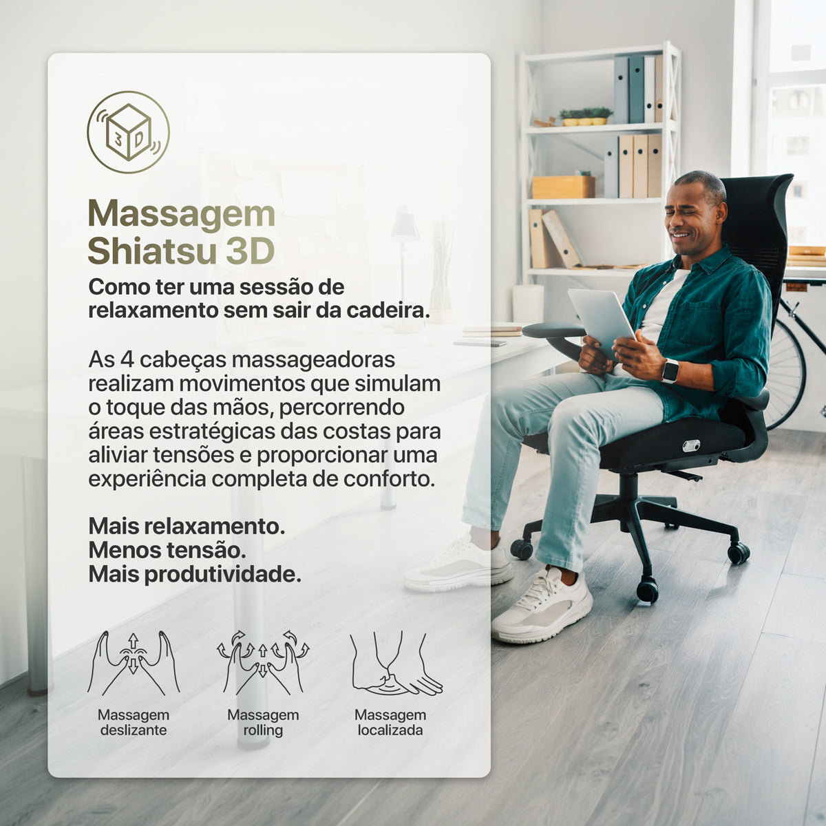 Cadeira de Escritório Massageadora Relaxflex