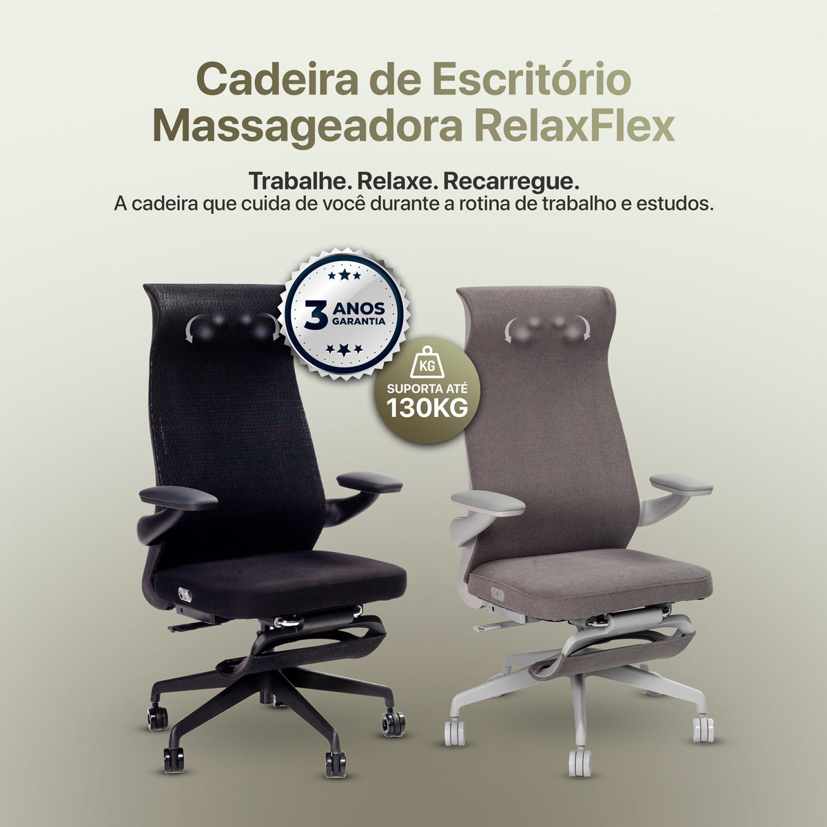 Cadeira de Escritório Massageadora Shiatsu Relaxflex