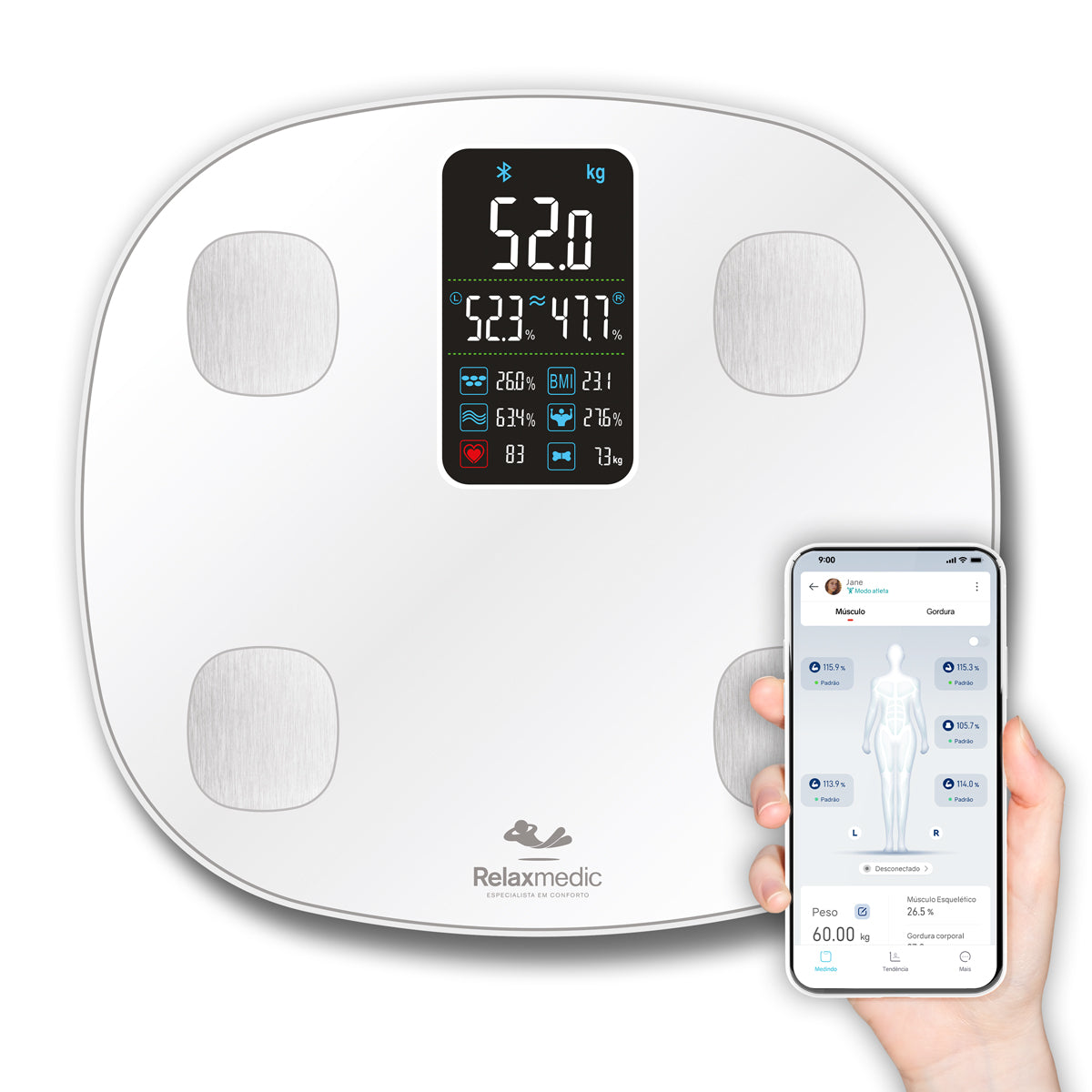 Balança de Bioimpedância Digital Cardio