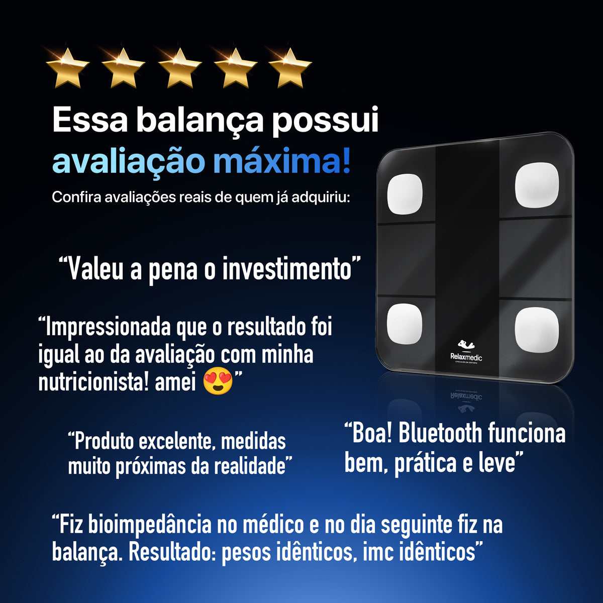 Balança de Bioimpedância Digital Smart