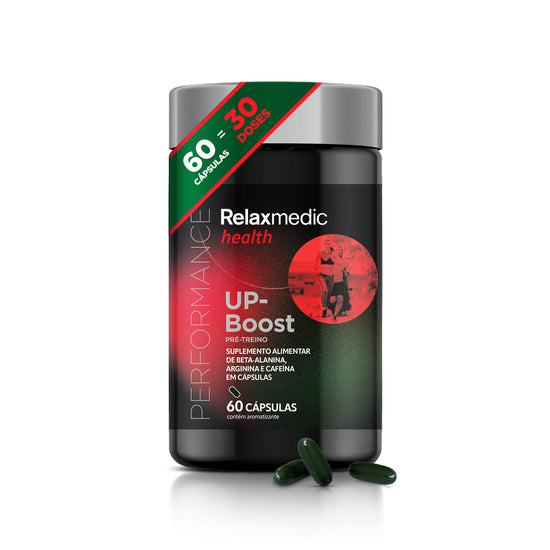 Suplemento Pré Treino Up-Boost Cafeína Beta-Alanina L-Arginina 60 Cápsulas