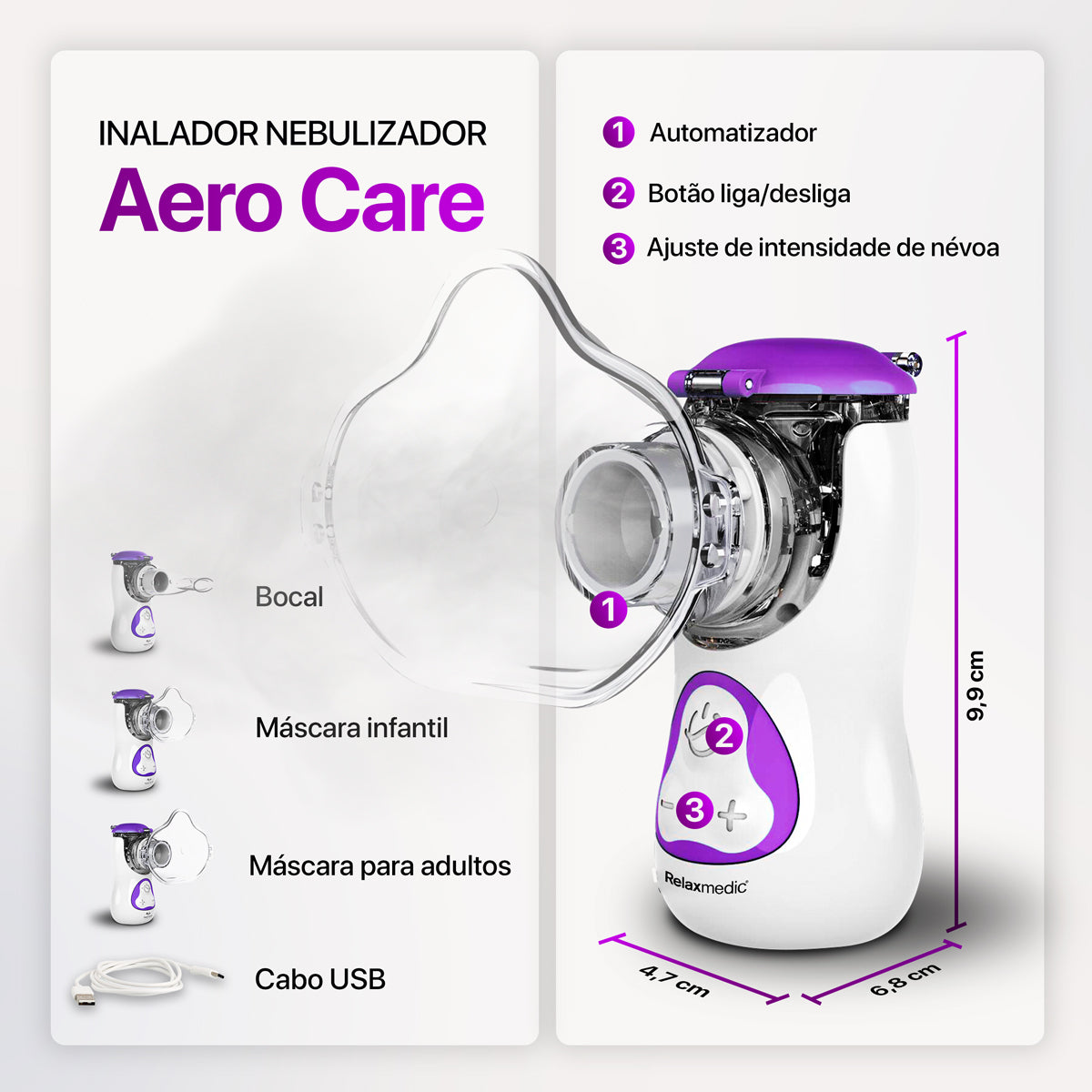 Inalador Nebulizador Portátil Aero Care