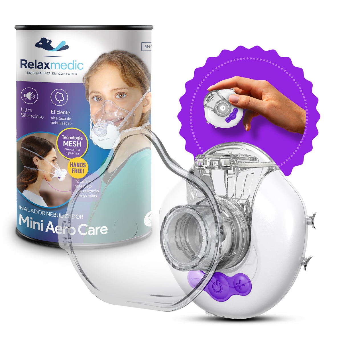 Inalador Nebulizador Hands Free Mini Aero Care