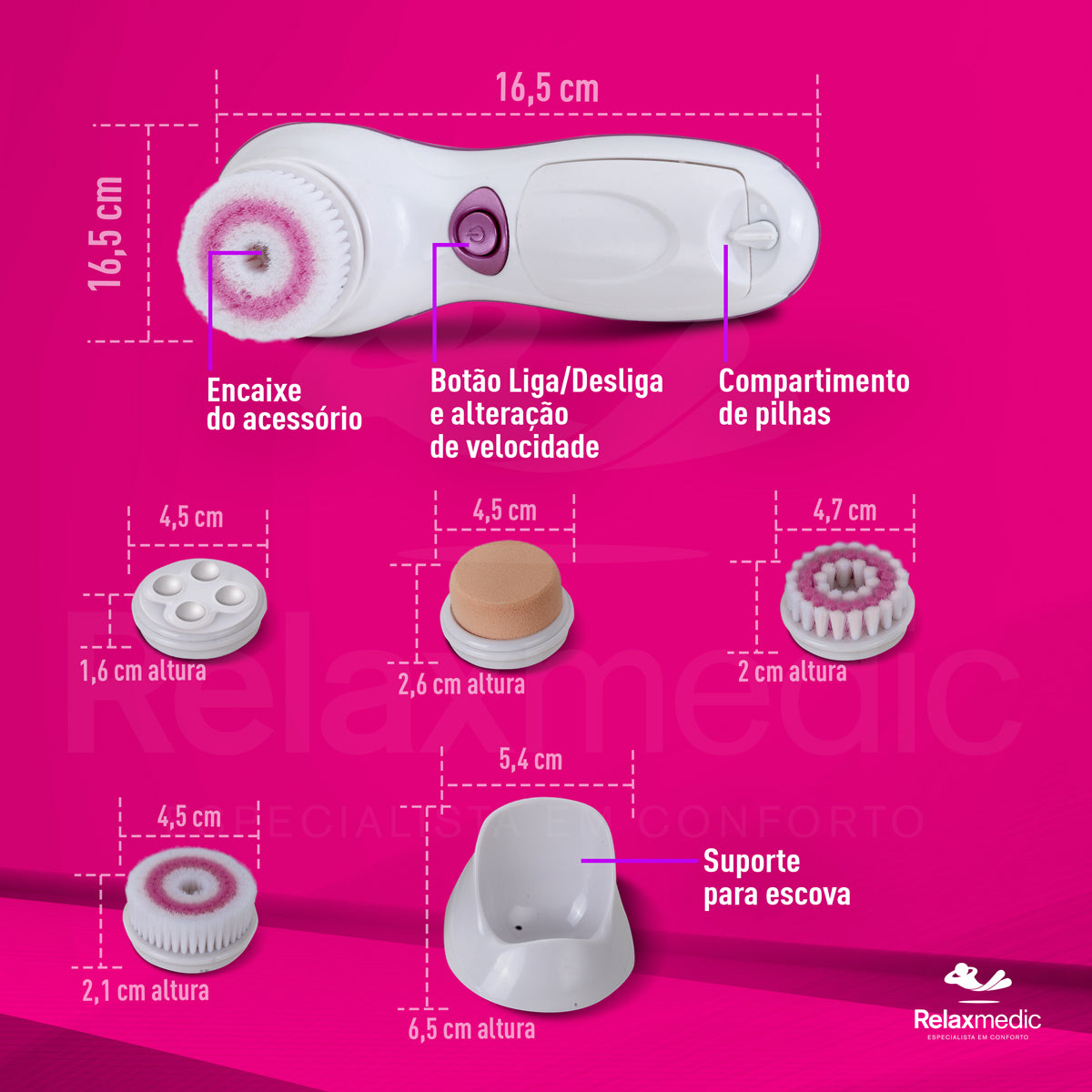 Escova de Limpeza Facial Clean Pro