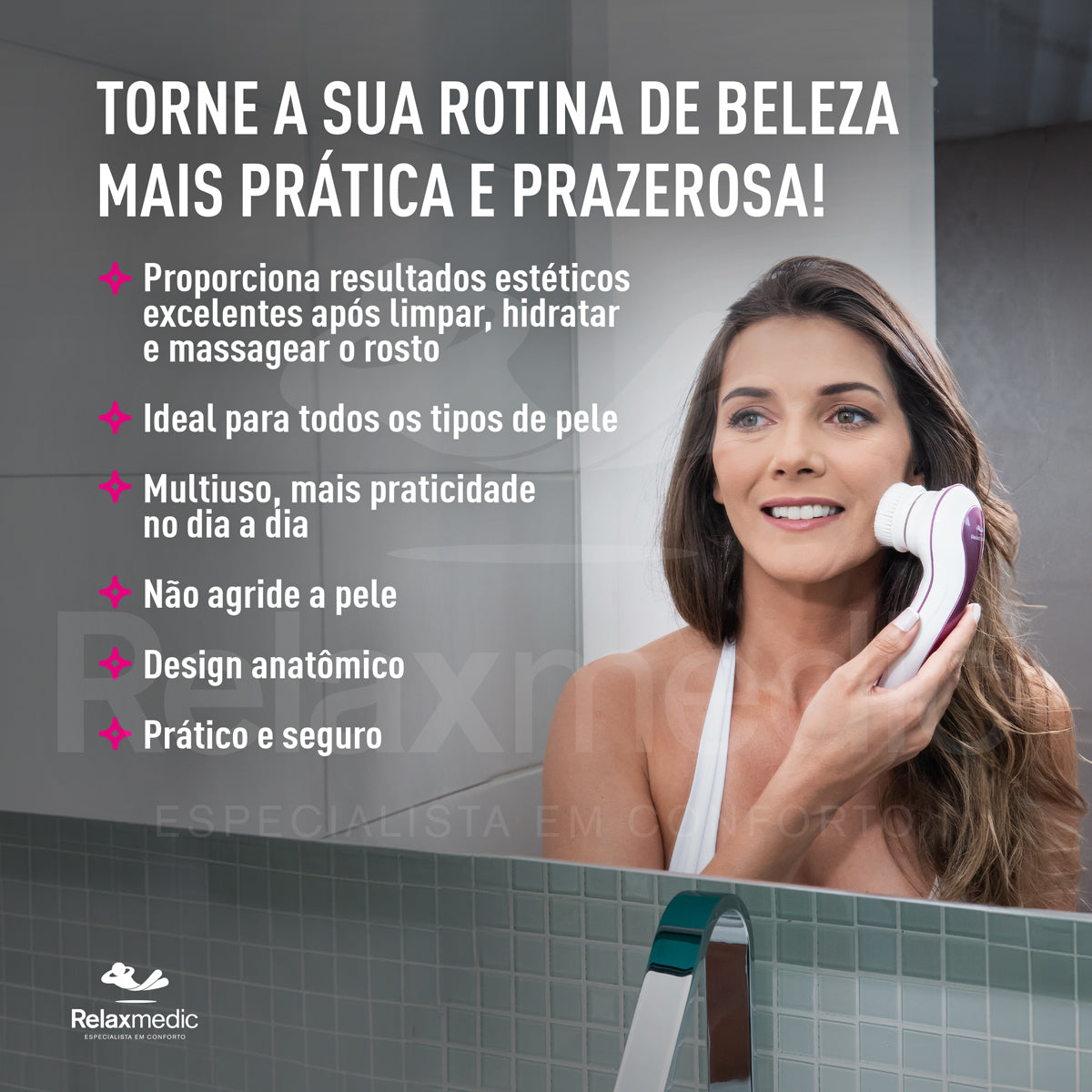 Escova de Limpeza Facial Clean Pro