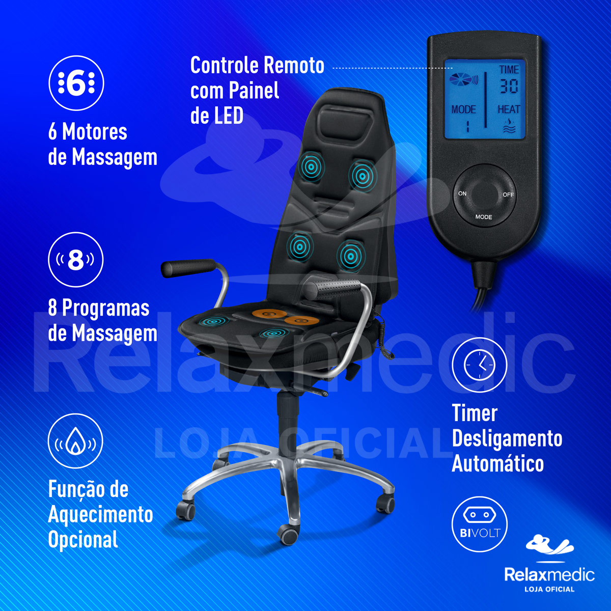 Assento Massageador Shiatsu Ultra Massage