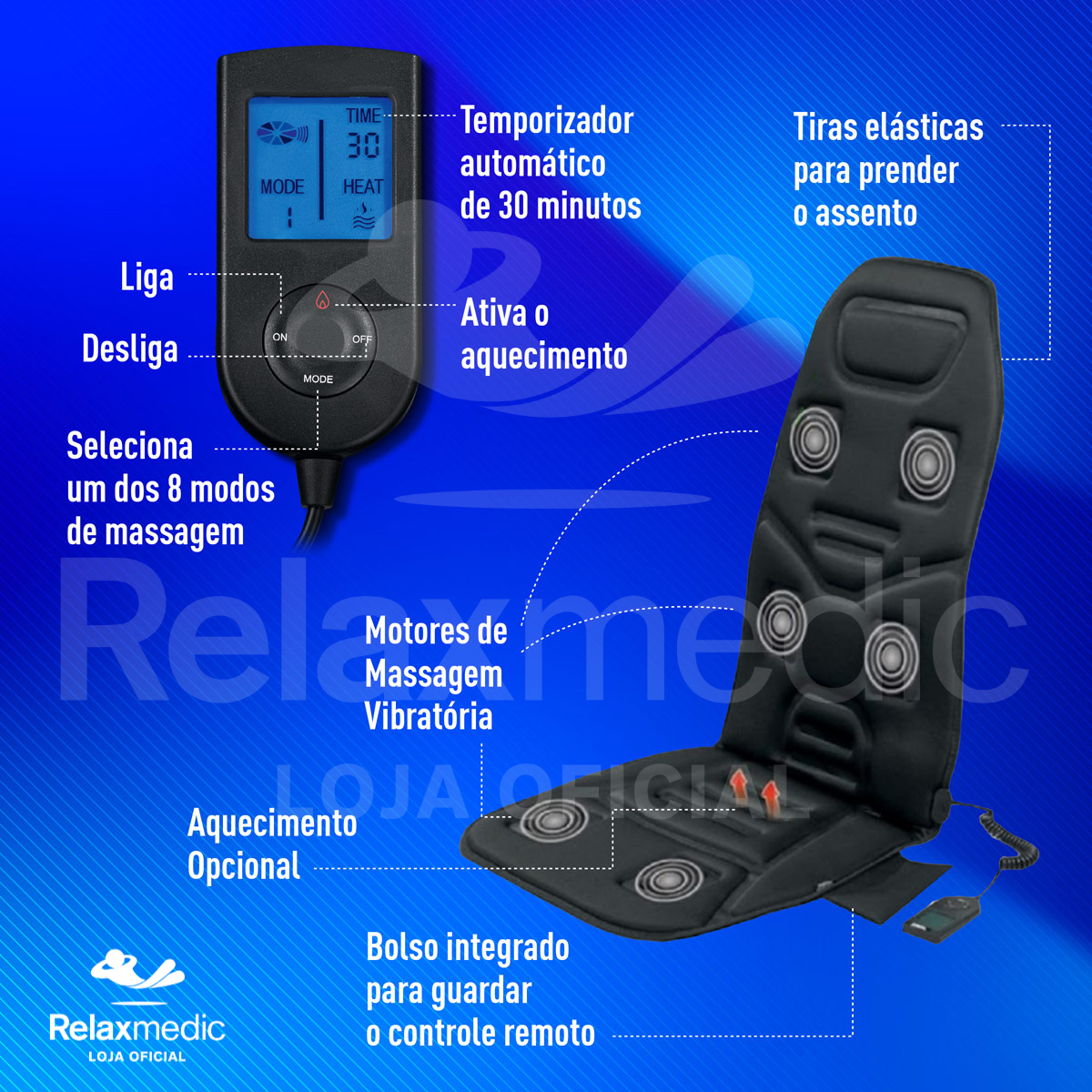 Assento Massageador Shiatsu Ultra Massage