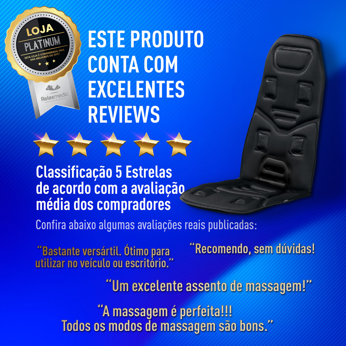 Assento Massageador Shiatsu Ultra Massage