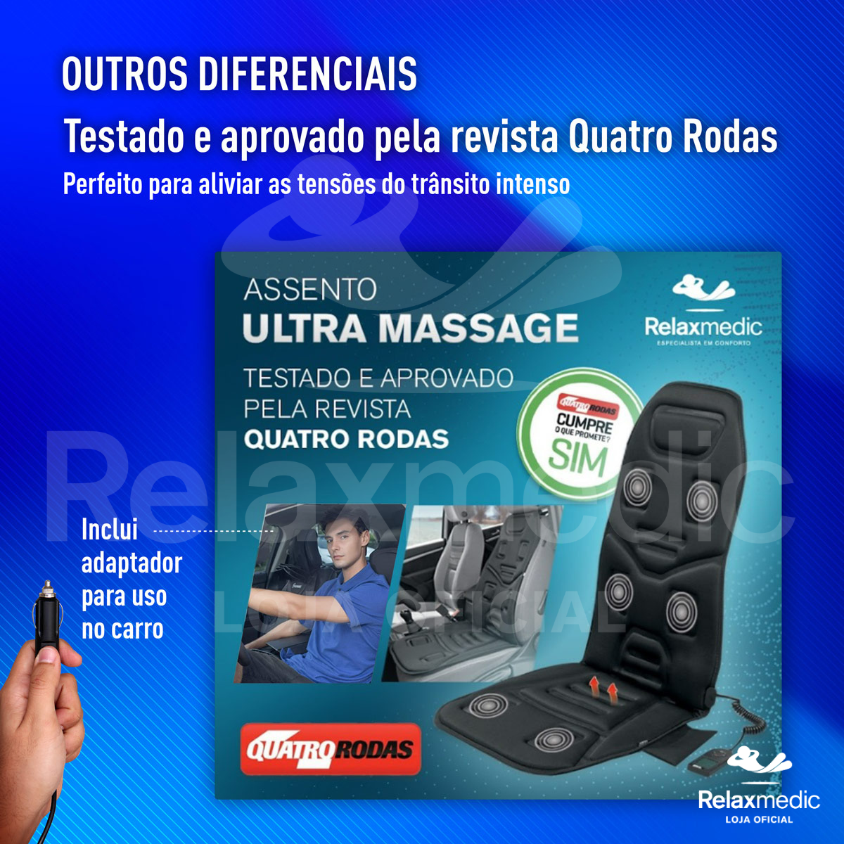 Assento Massageador Shiatsu Ultra Massage