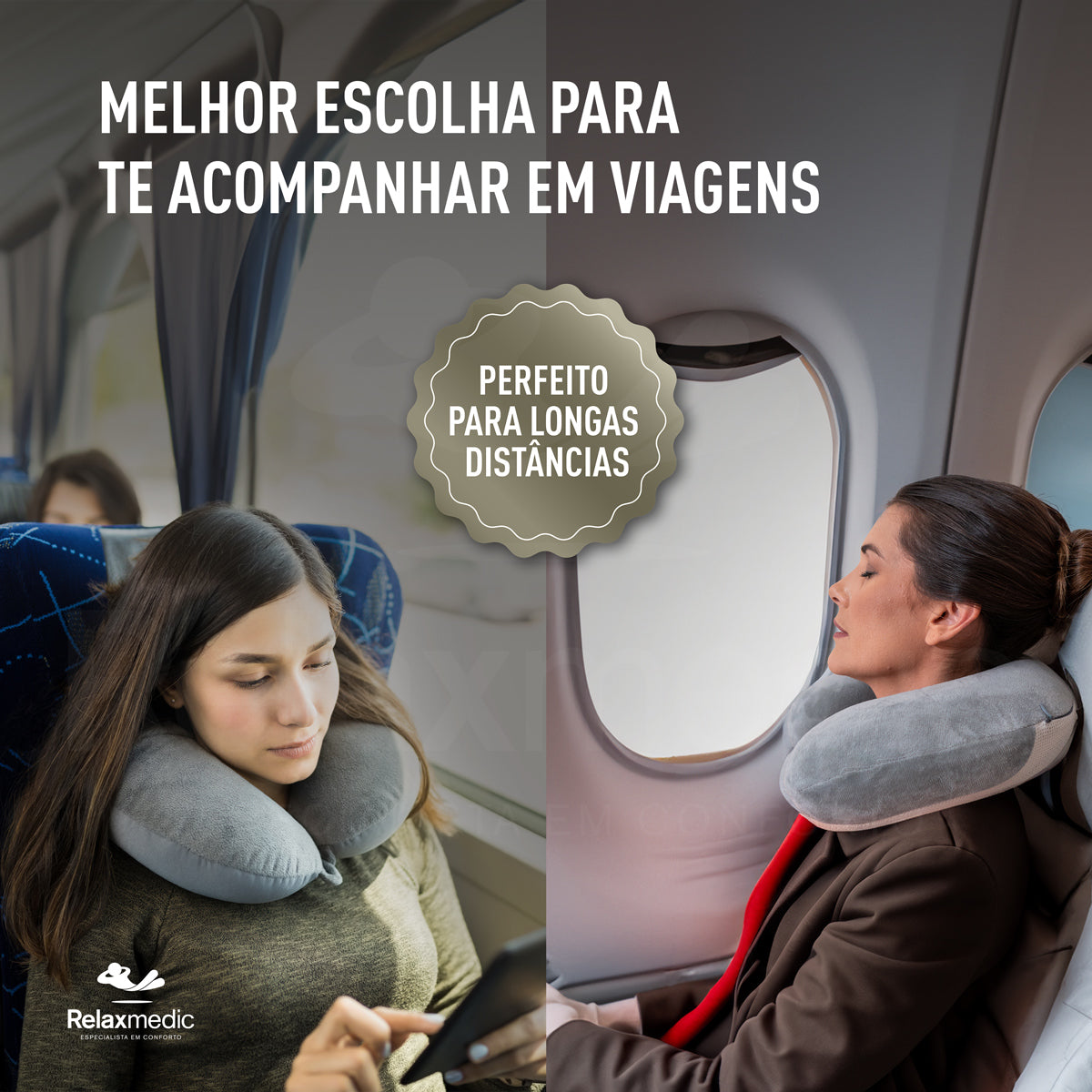 Almofada Pescoço Gel Viagem Dr Coluna