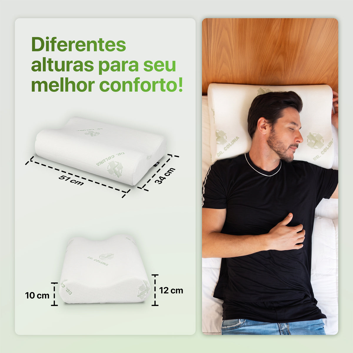 Travesseiro Ortopédico Nasa Bambu Dr. Coluna