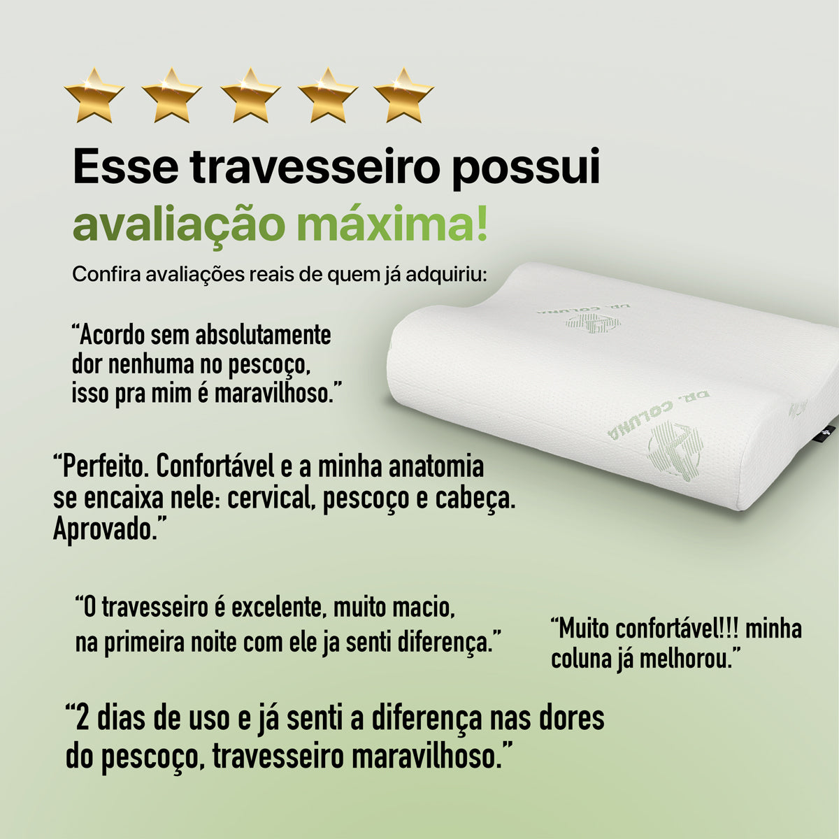 Travesseiro Ortopédico Nasa Bambu Dr. Coluna