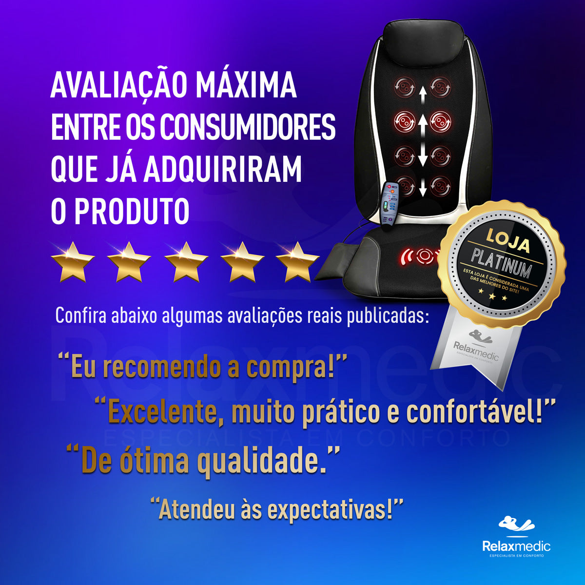 Assento Massageador Shiatsu R18