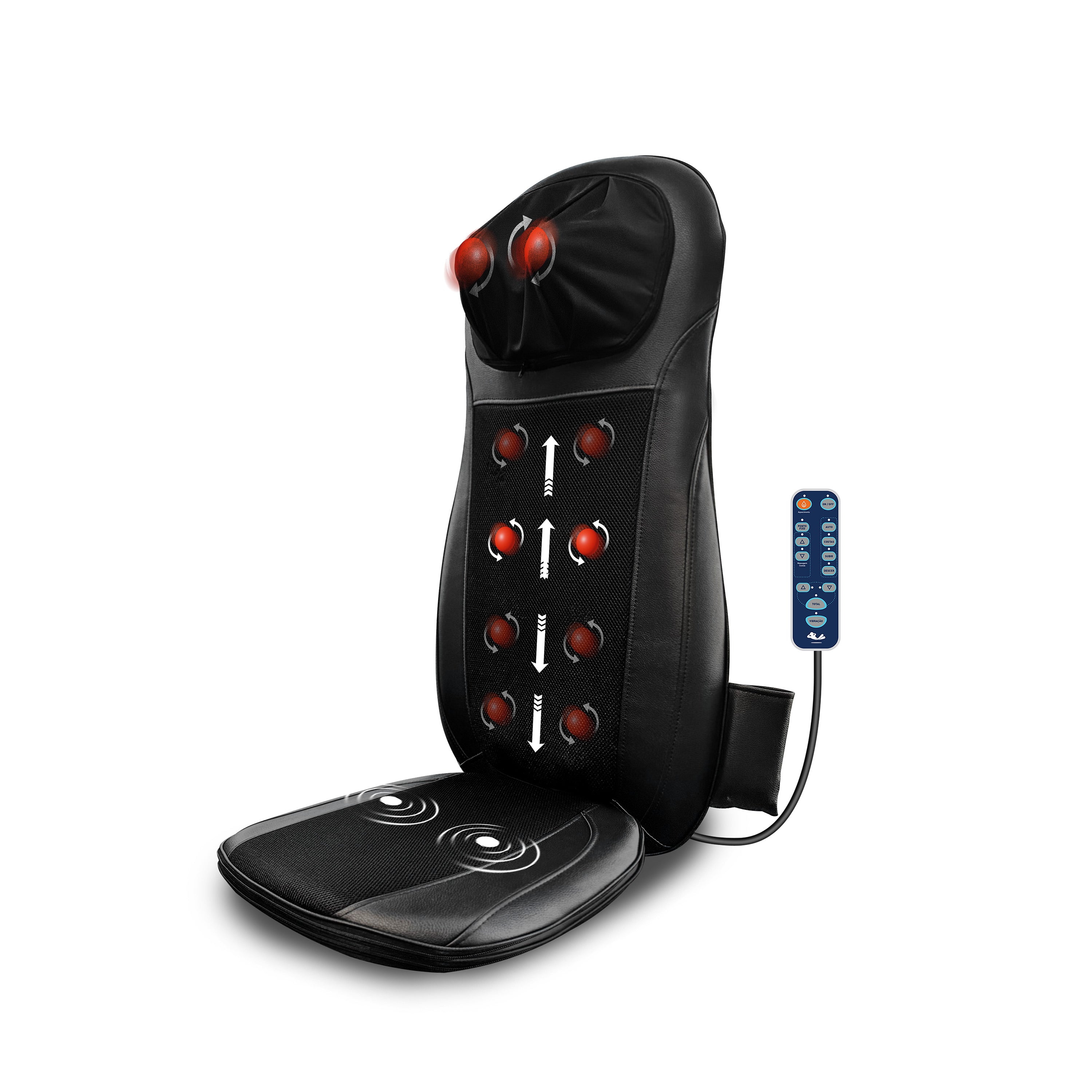 Assento Massageador Shiatsu Neck e Back