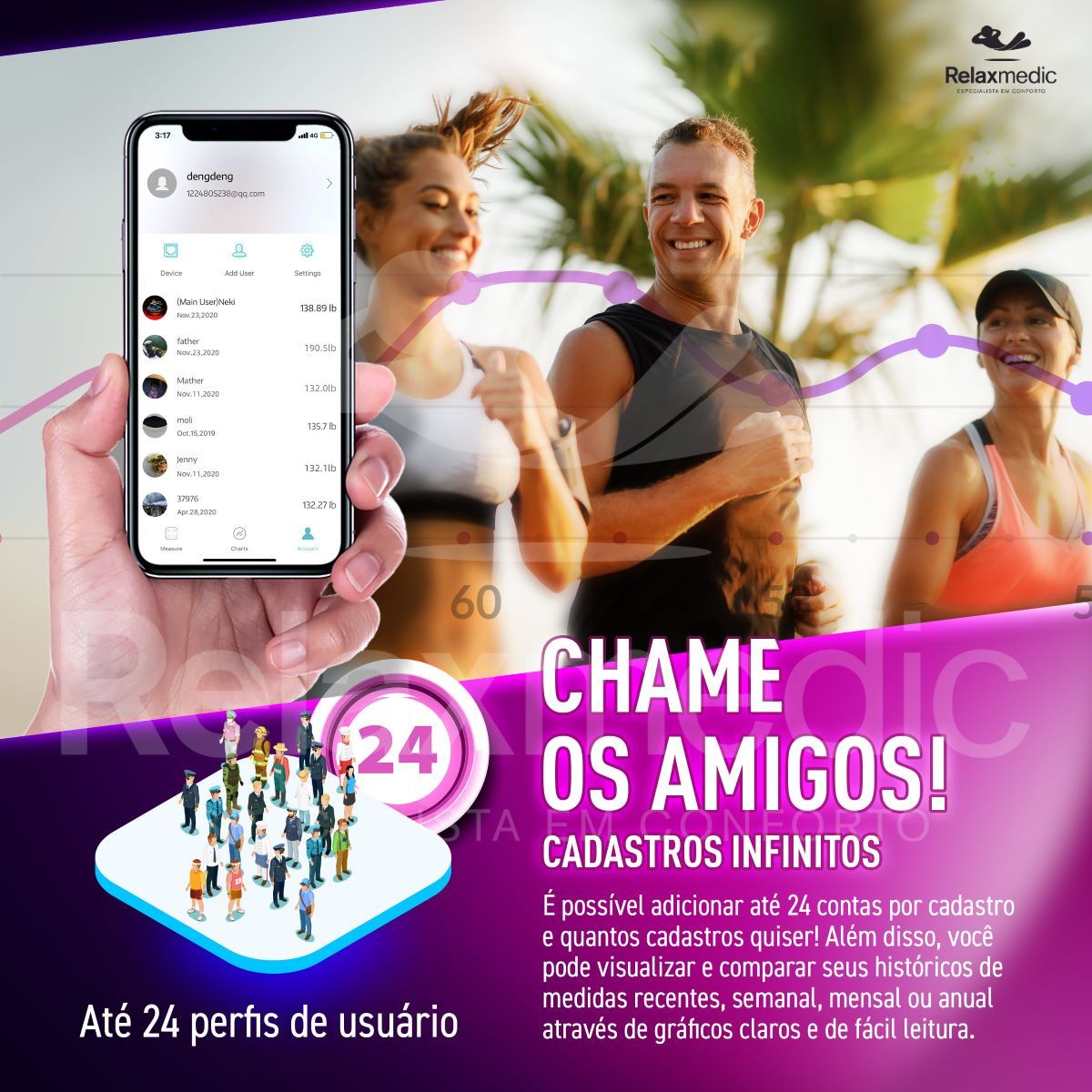 Balança de Bioimpedância Bodyscan Pro Branca