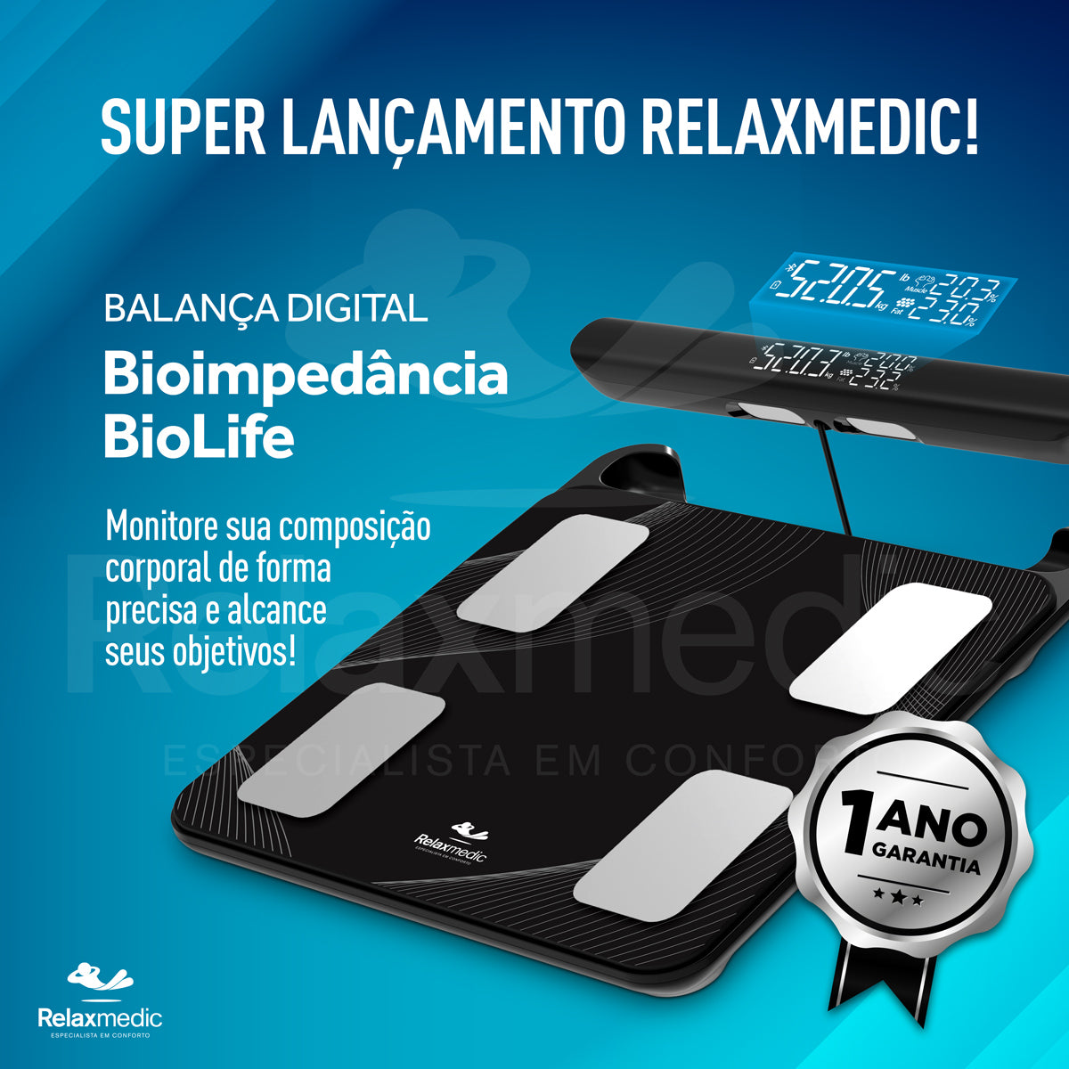 Balança de Bioimpedância Digital Biolife