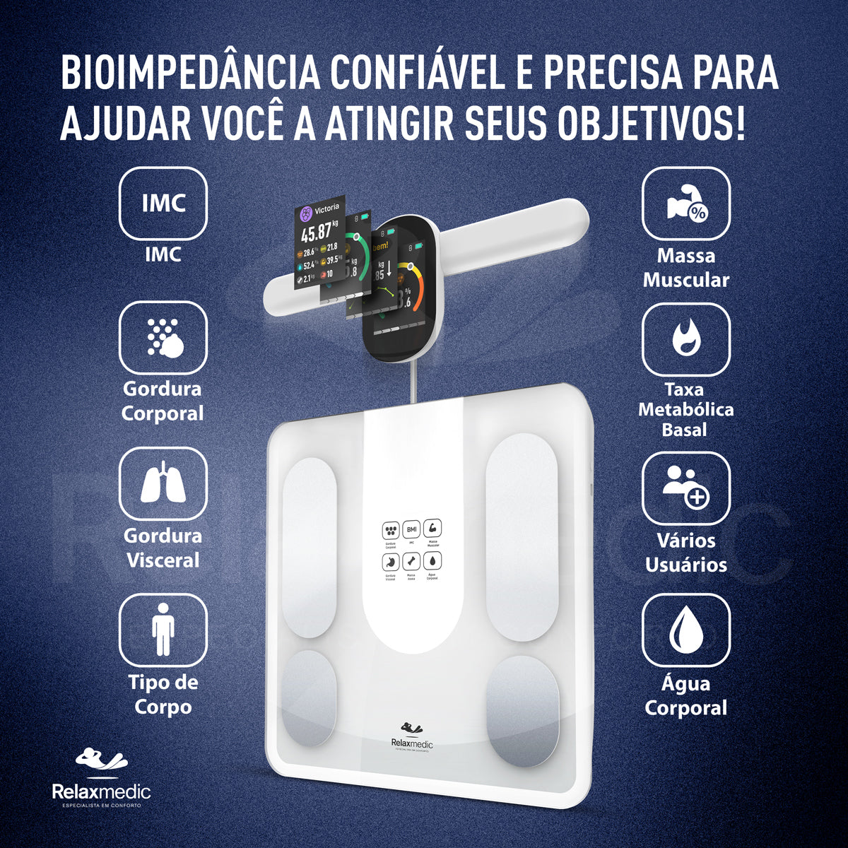 Balança de Bioimpedância Bodyscan Vision Branca