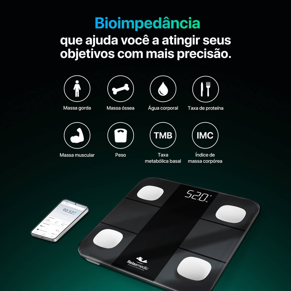 Balança Digital de Bioimpedância Smart Neo