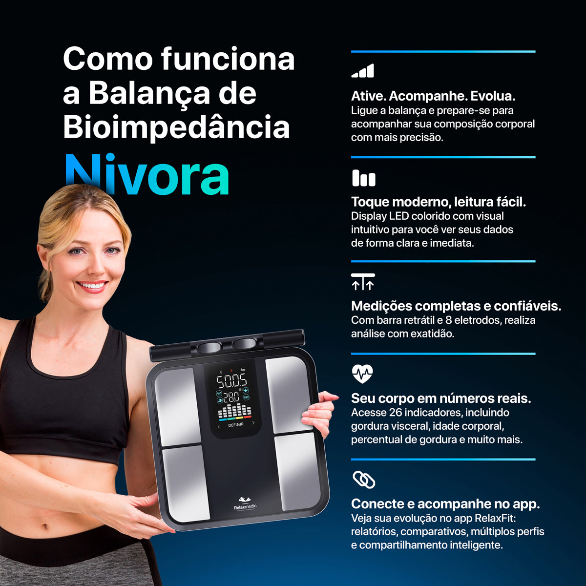 Balança De Bioimpedância Nivora