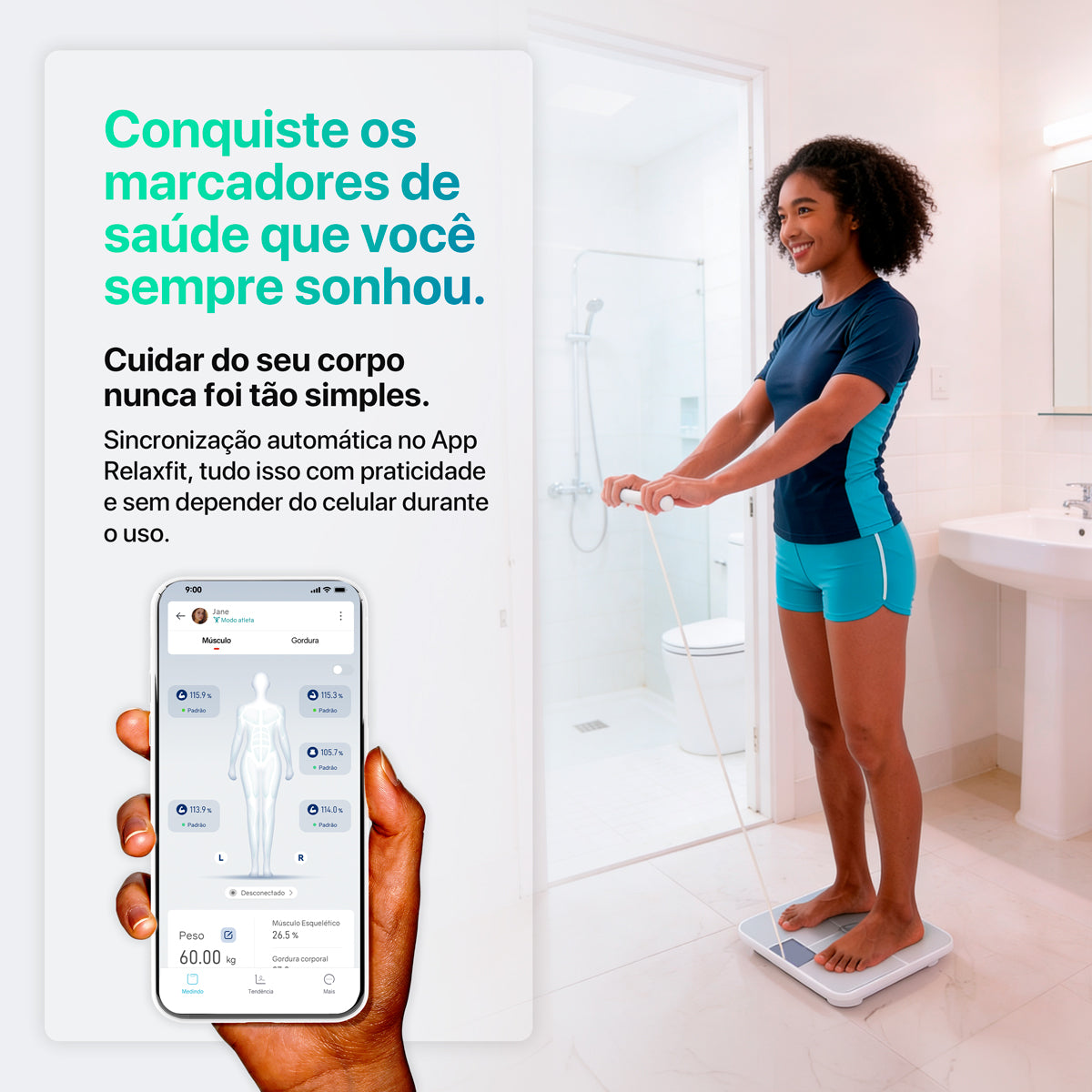 Balança de Bioimpedância Intelligence Bio-X Wi-Fi