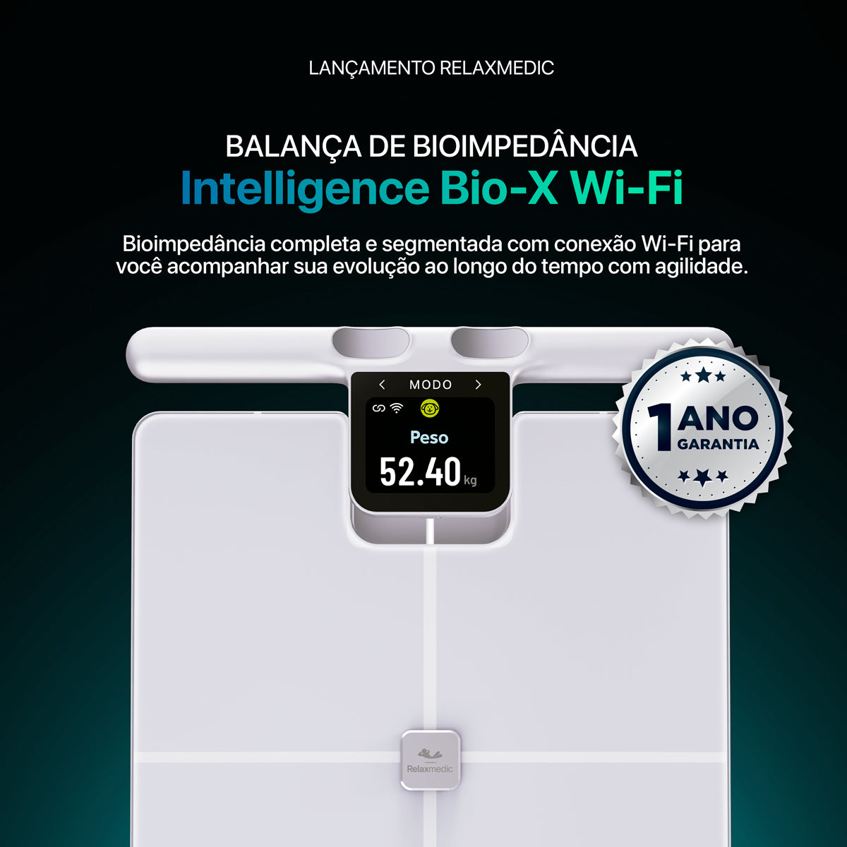 Balança de Bioimpedância Intelligence Bio-X Wi-Fi