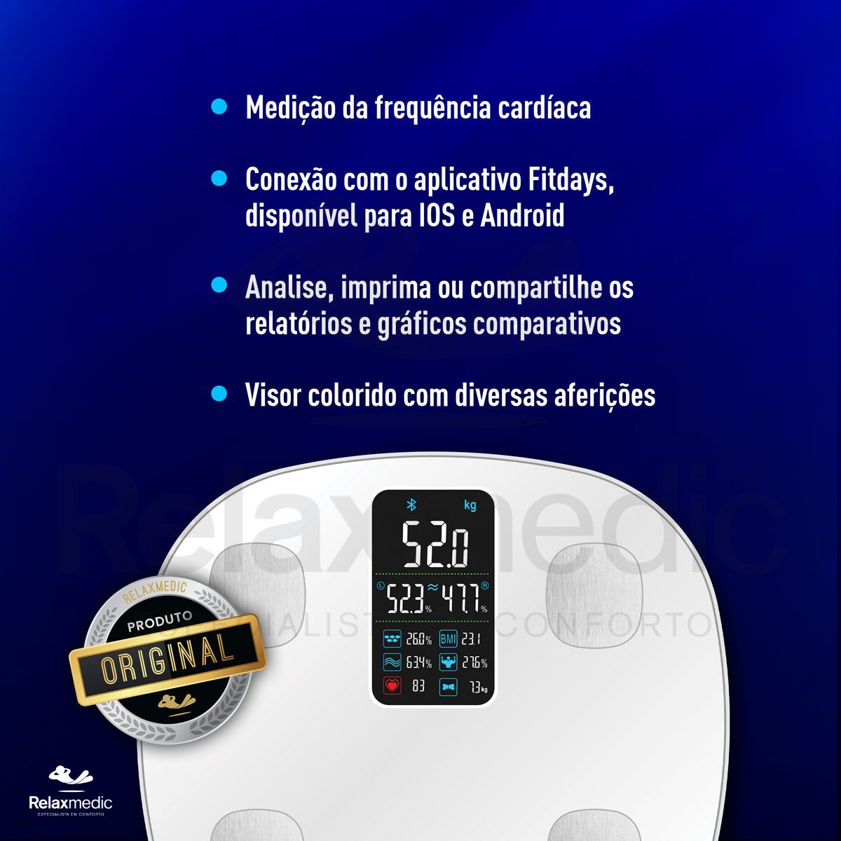 Balança de Bioimpedância Digital Cardio