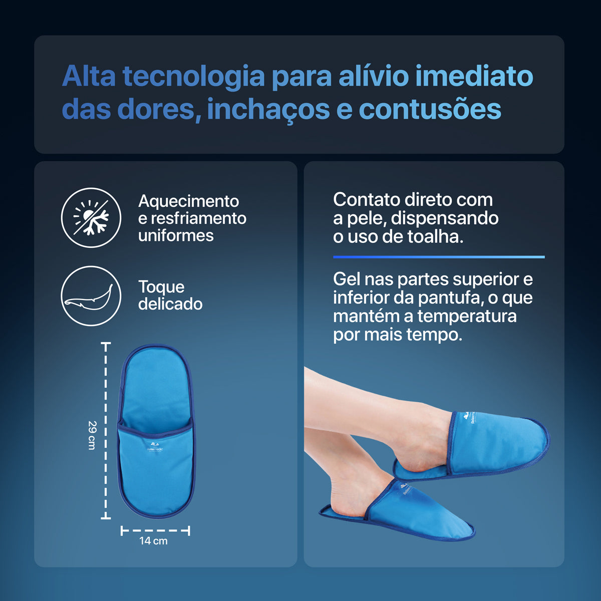 Bolsa Térmica Quente e Fria para Pés Slipper Pantufas