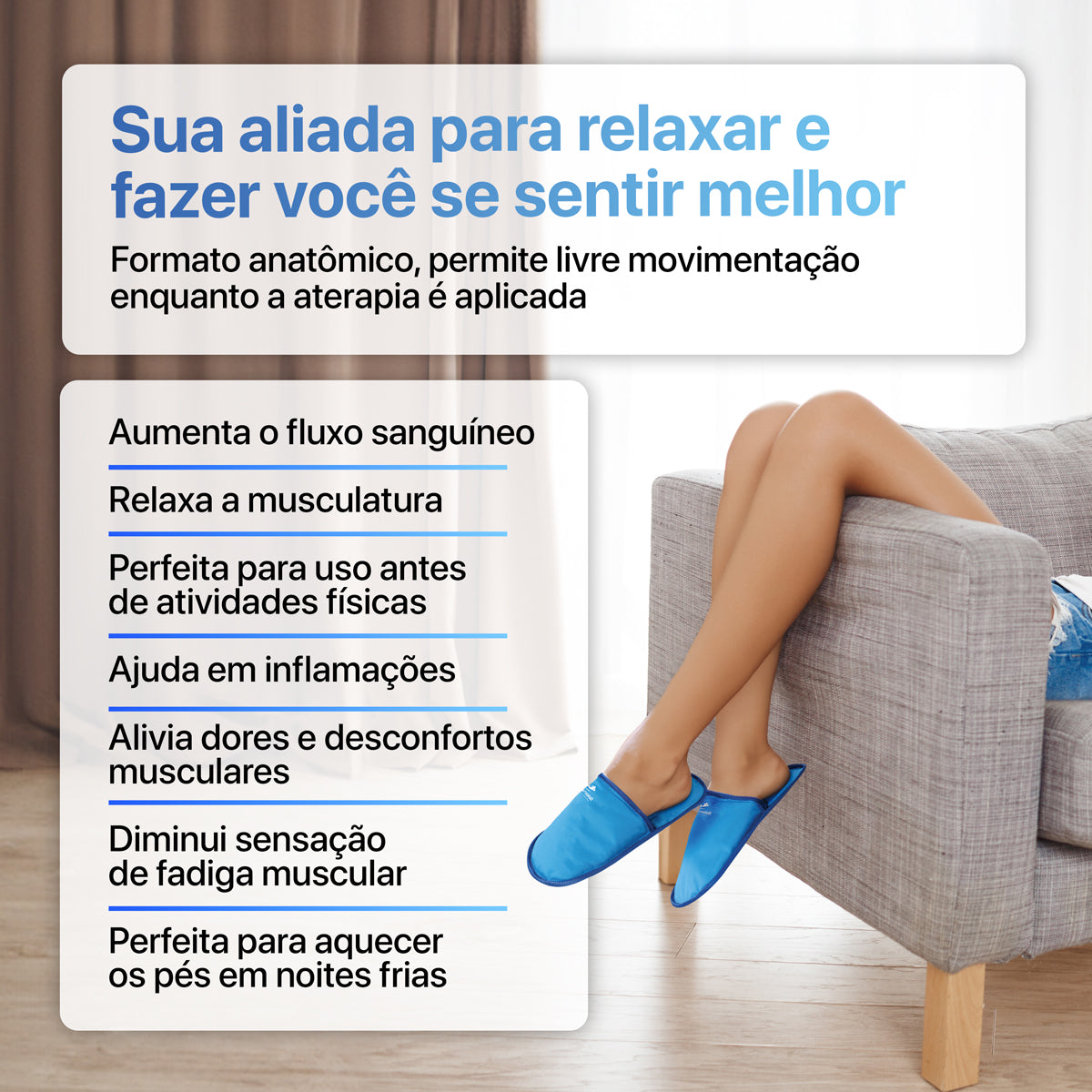 Bolsa Térmica Quente e Fria para Pés Slipper Pantufas