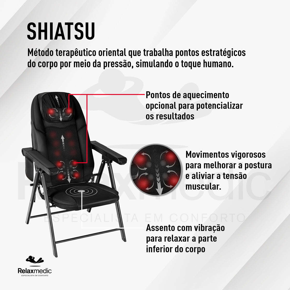 Cadeira de Massagem Shiatsu Flex