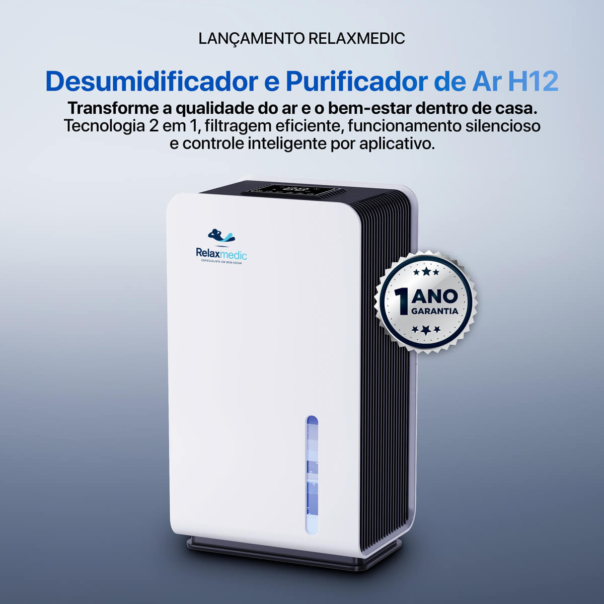 Desumidificador e Purificador de AR H12