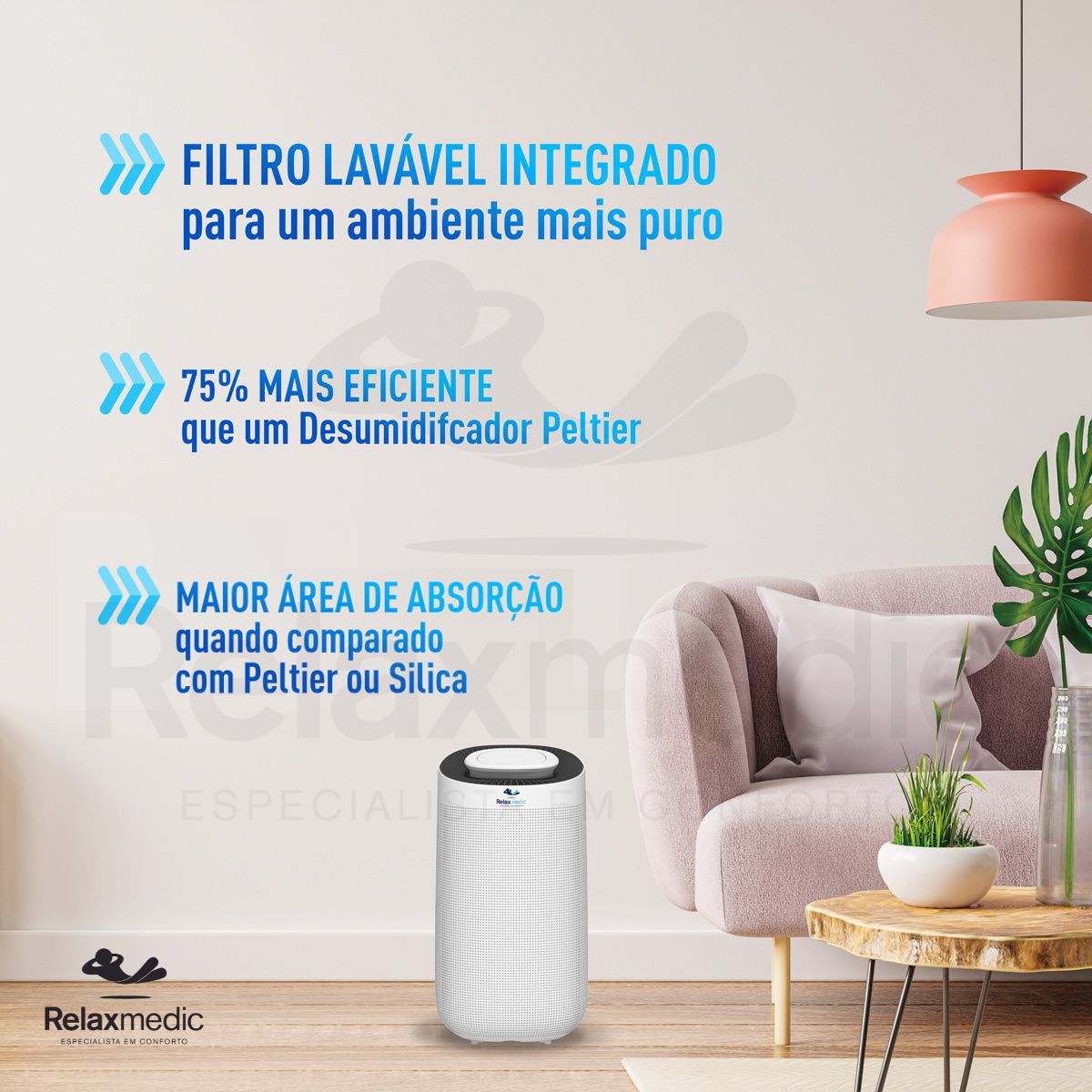 Desumidificador de Ar Compressor Smart Wi-Fi