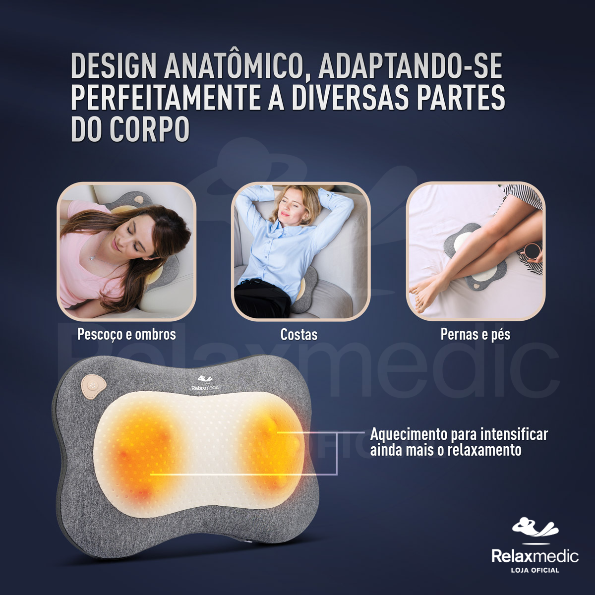 Almofada Massageadora Shiatsu Pilow Smart