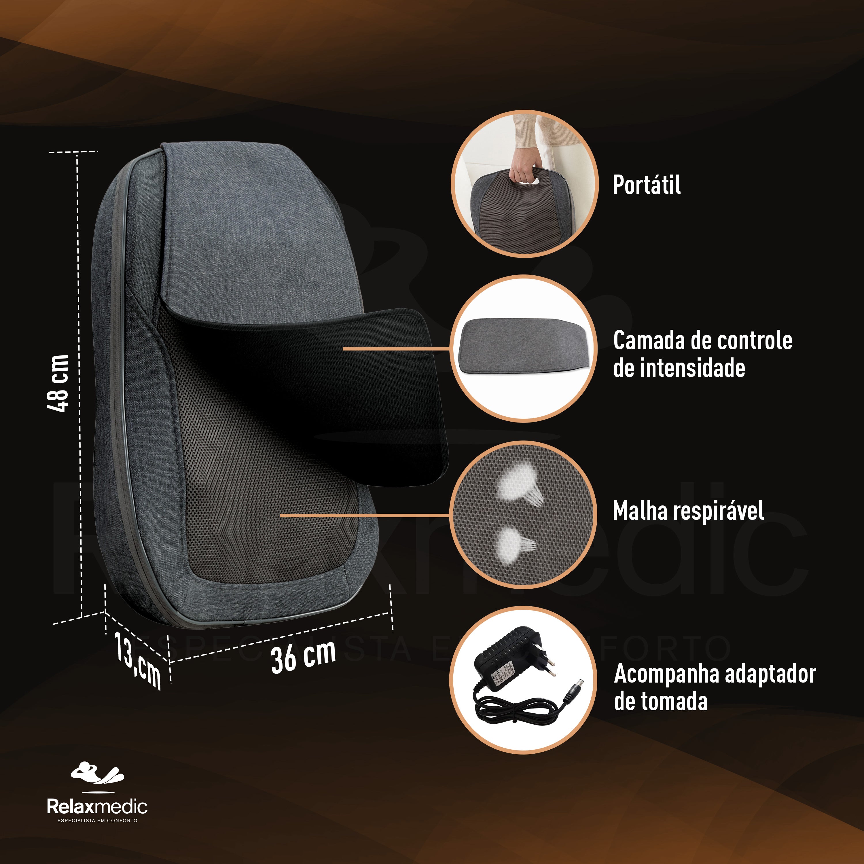 Almofada Massageadora Wireless Pillow