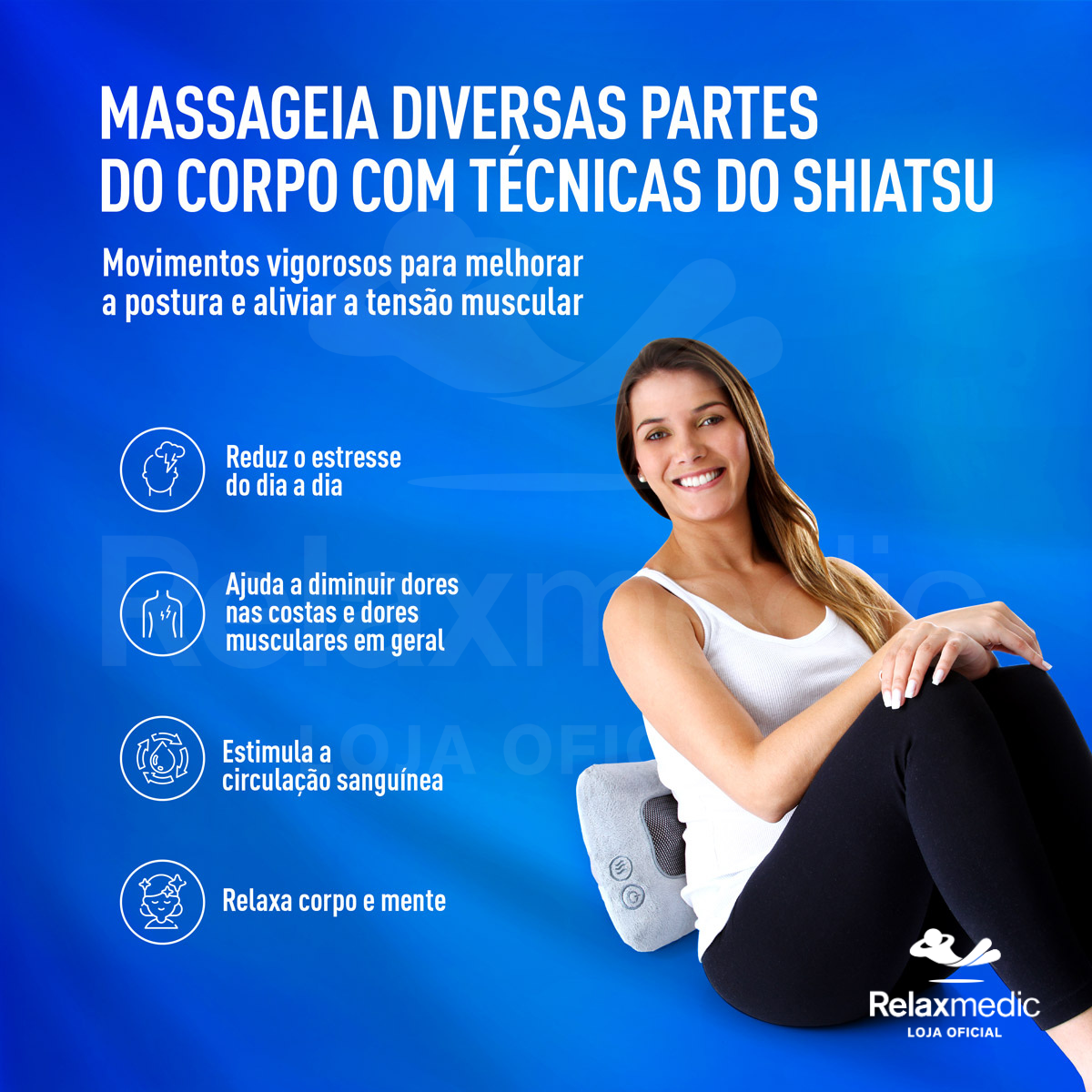 Almofada Massageadora Shiatsu Pilow