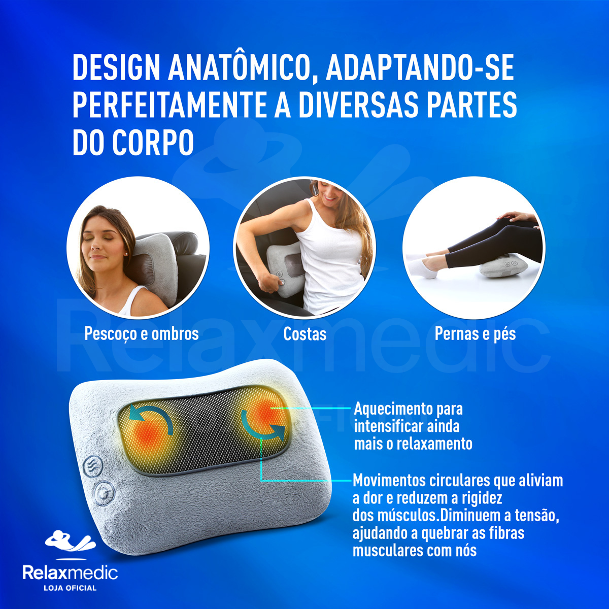 Almofada Massageadora Shiatsu Pilow