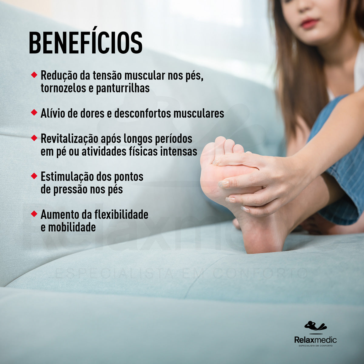 Massageador de Pés e Pernas Multi 4 em 1