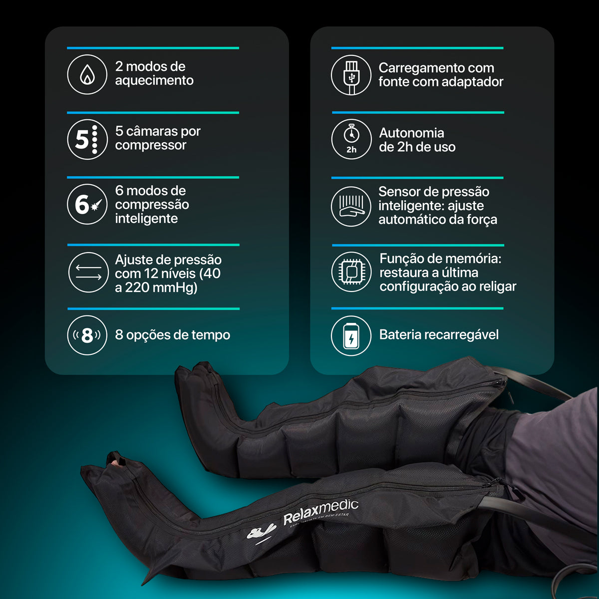 Bota De Compressão Pneumática F10 Pro Thermo