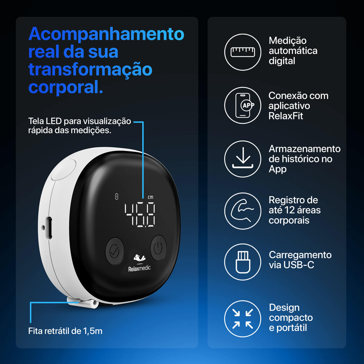 Fita Métrica Digital Smart RX20