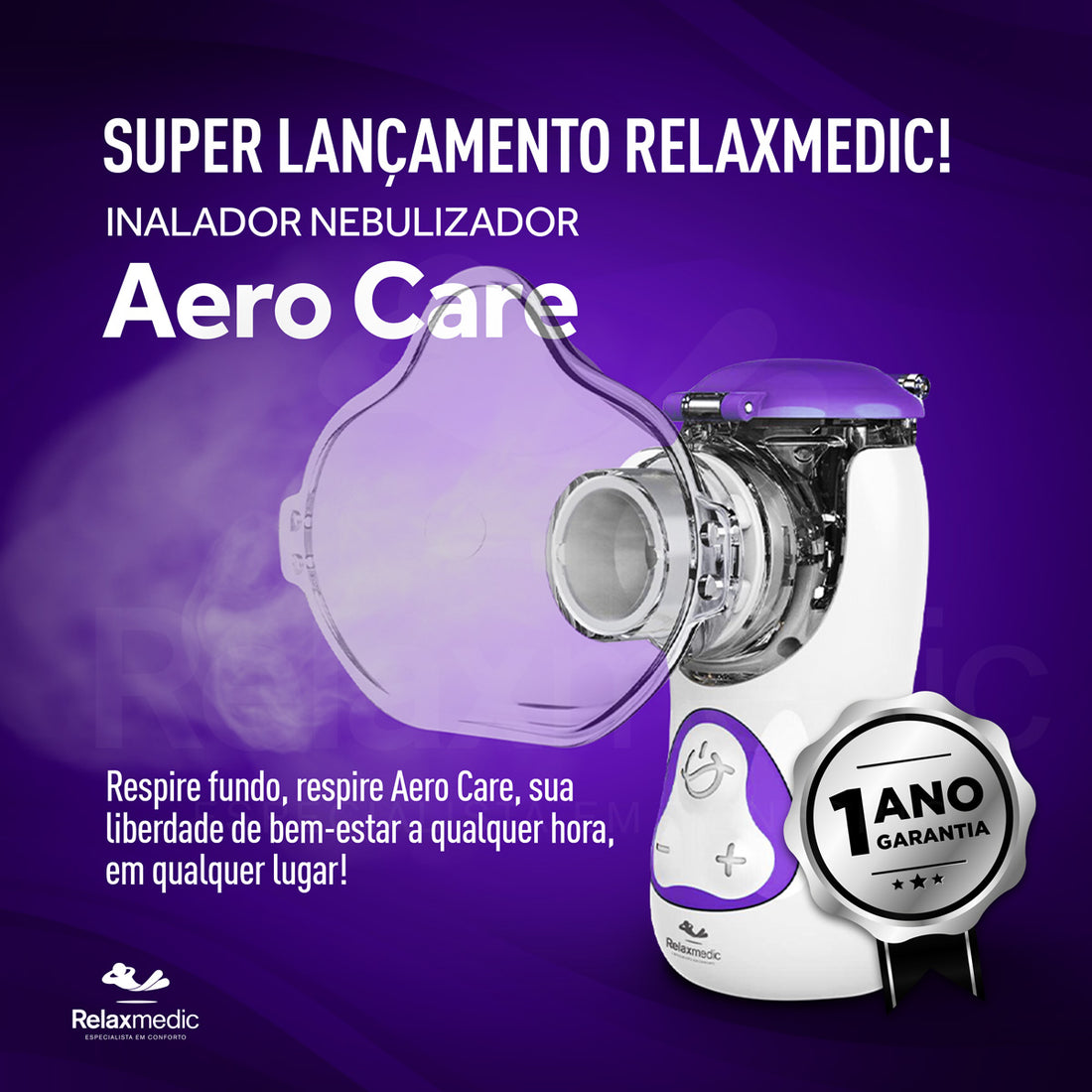 Aircalde Inhalador Inalador Nebulizador Portátil Aero Care