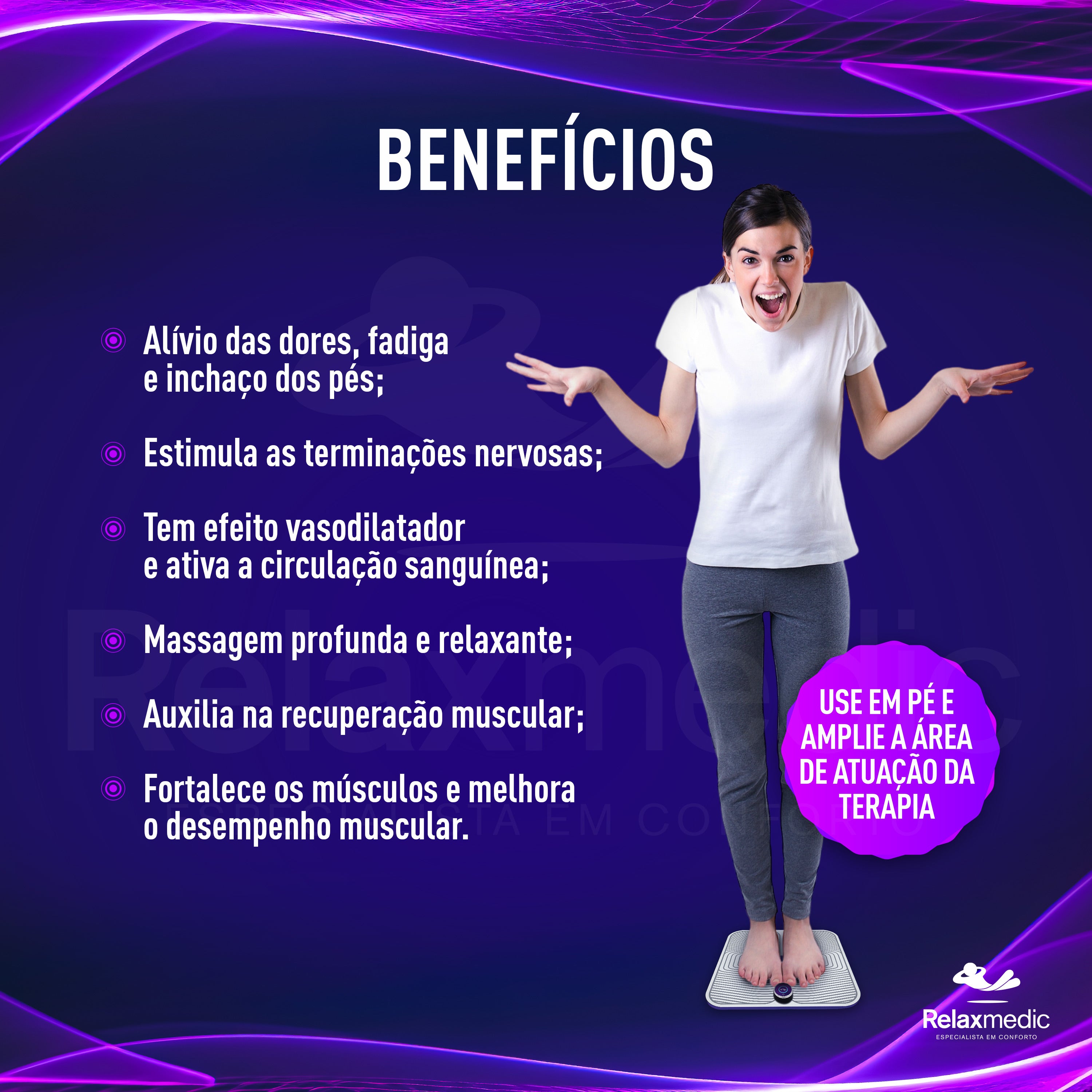 Pad Reposição Eletroestimulador Fisio Tens Pés