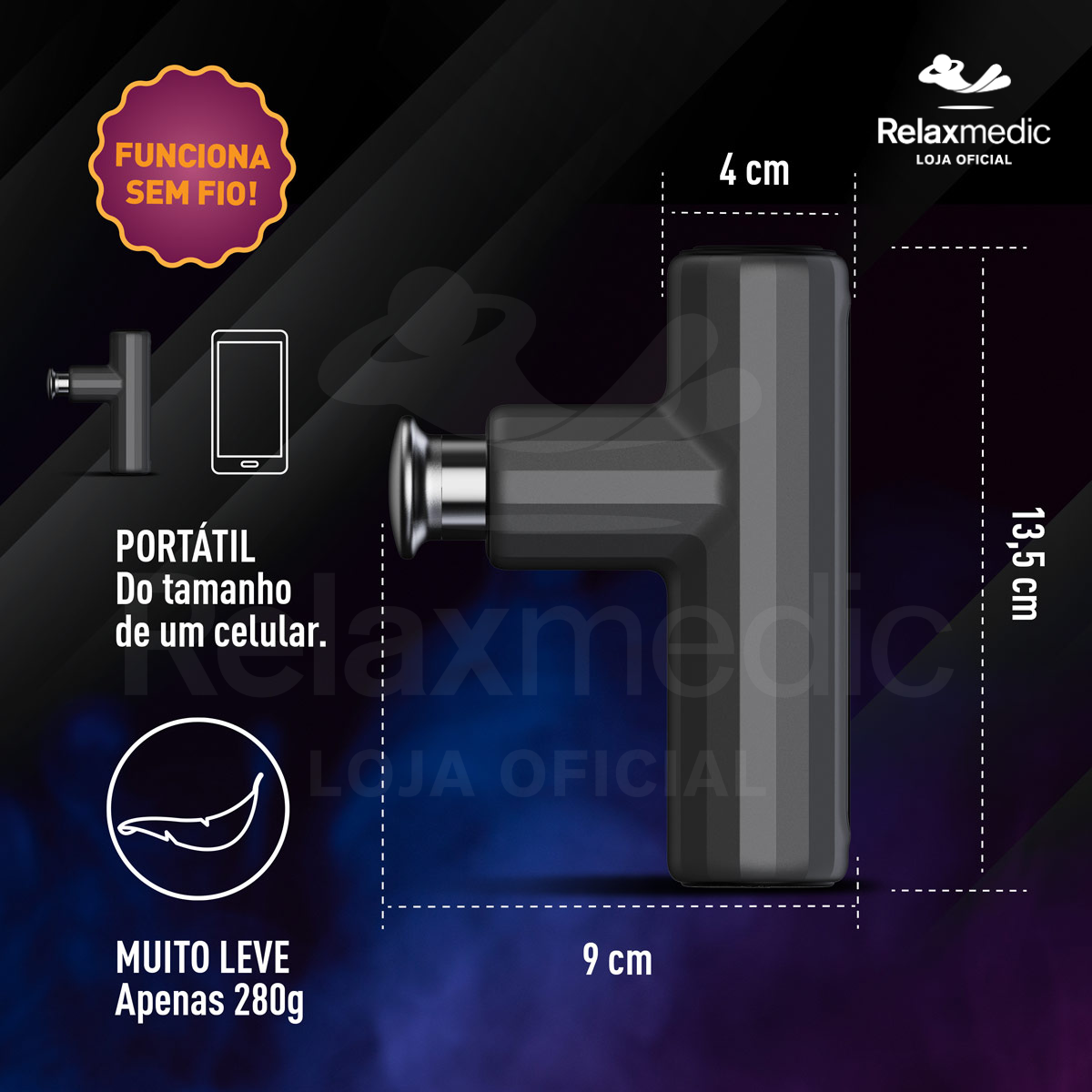 Pistola Massageadora Mini Deep Therapy