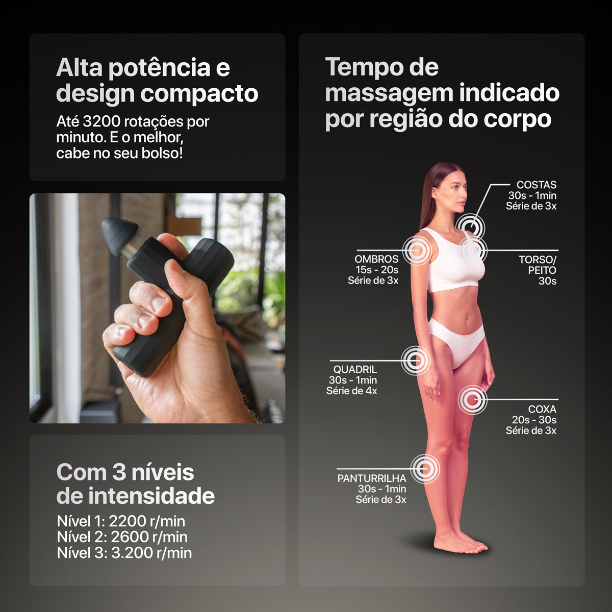 Pistola Massageadora Mini Deep Therapy