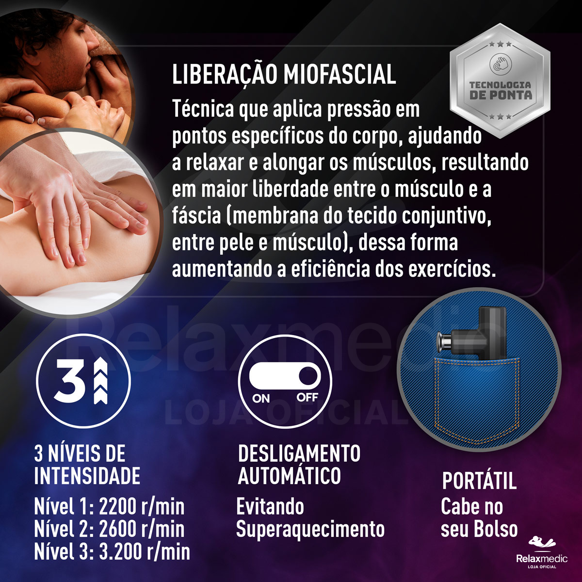 Pistola Massageadora Mini Deep Therapy