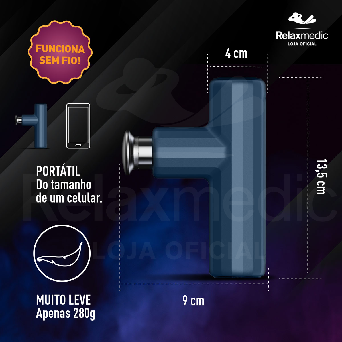 Pistola Massageadora Mini Deep Therapy