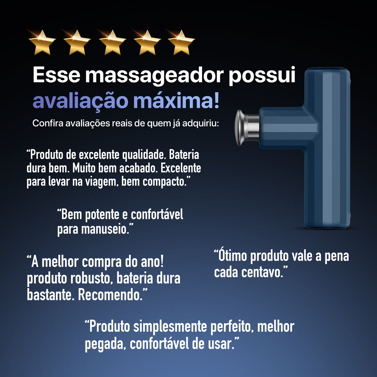 Pistola Massageadora Mini Deep Therapy Azul