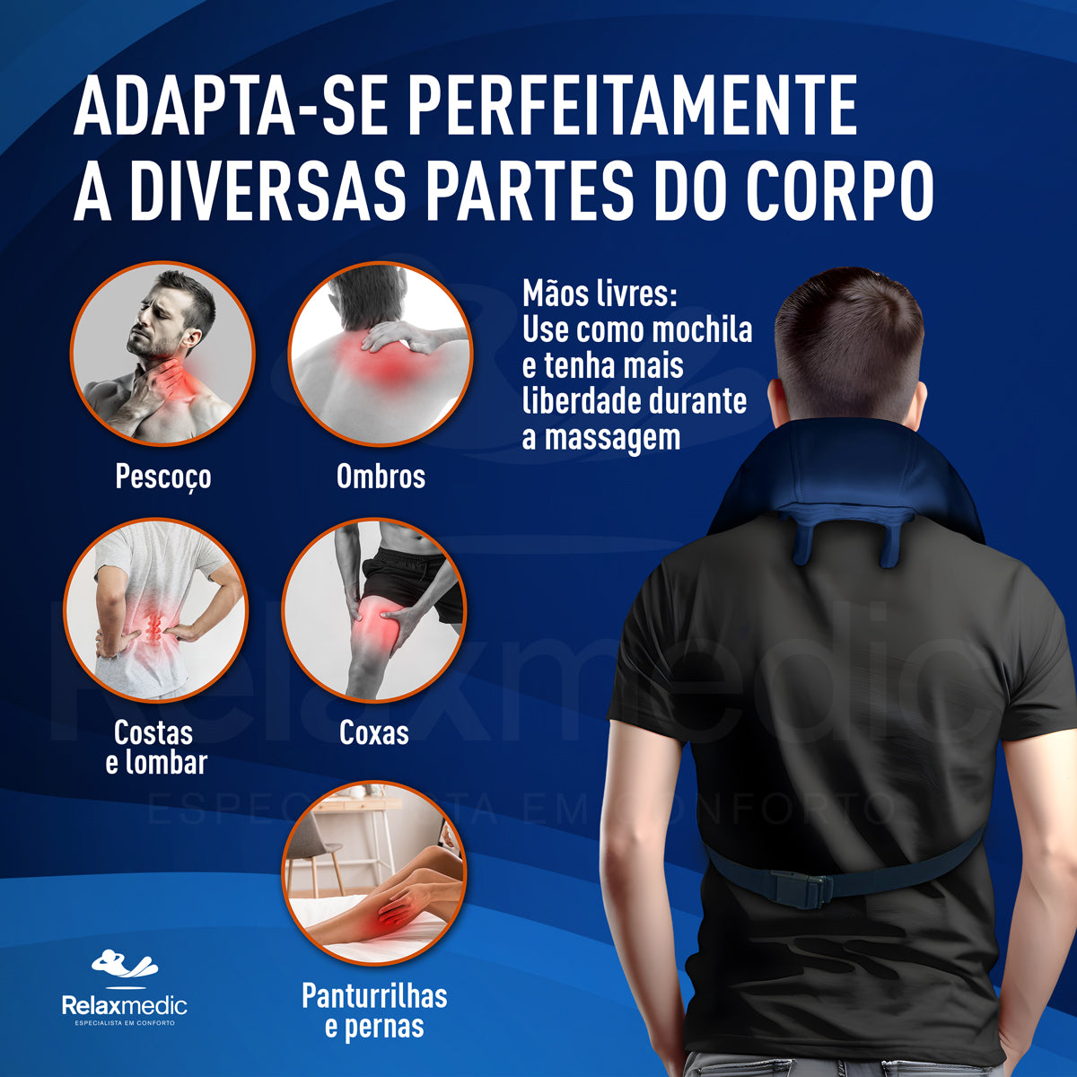 Massageador Pescoço Blue 6D