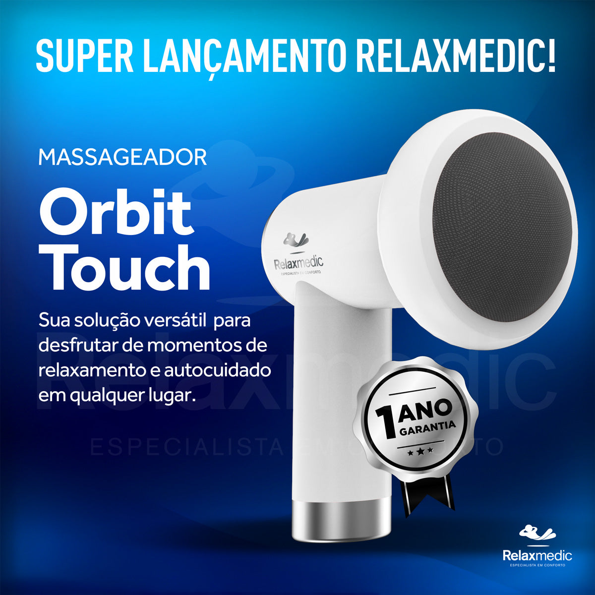 Massageador Elétrico Orbit Touch Sem Fio