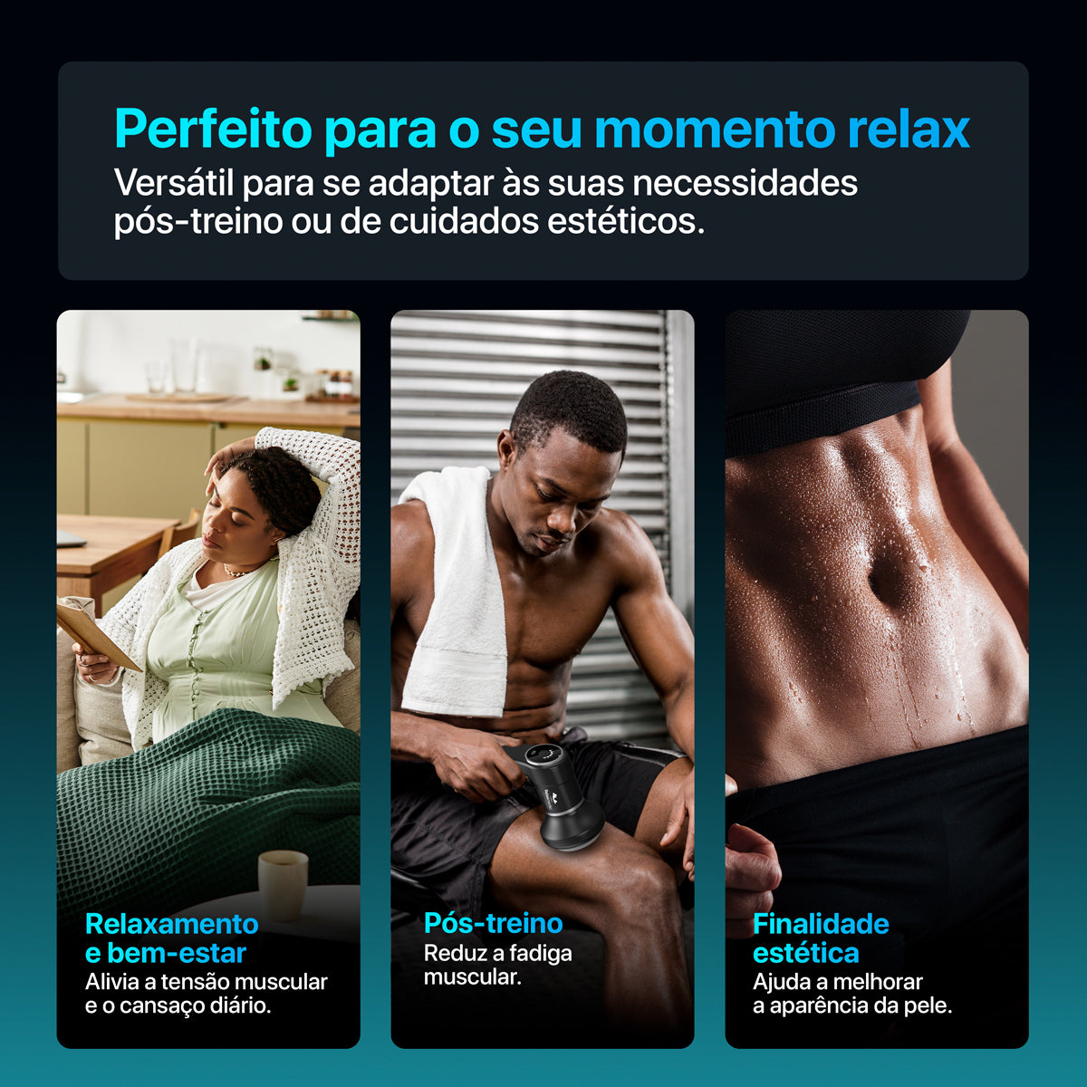 Massageador sem fio movimento circular e orbital Orbit Touch Lite 6 níveis