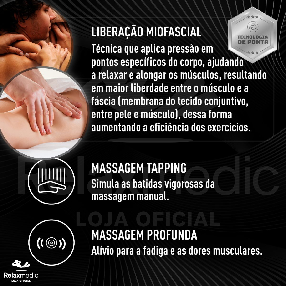 Massageador Elétrico Wireless Touch