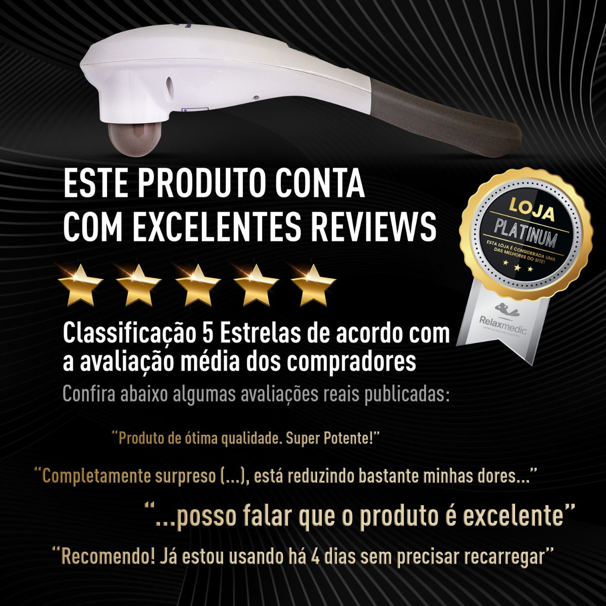 Massageador Elétrico Wireless Touch